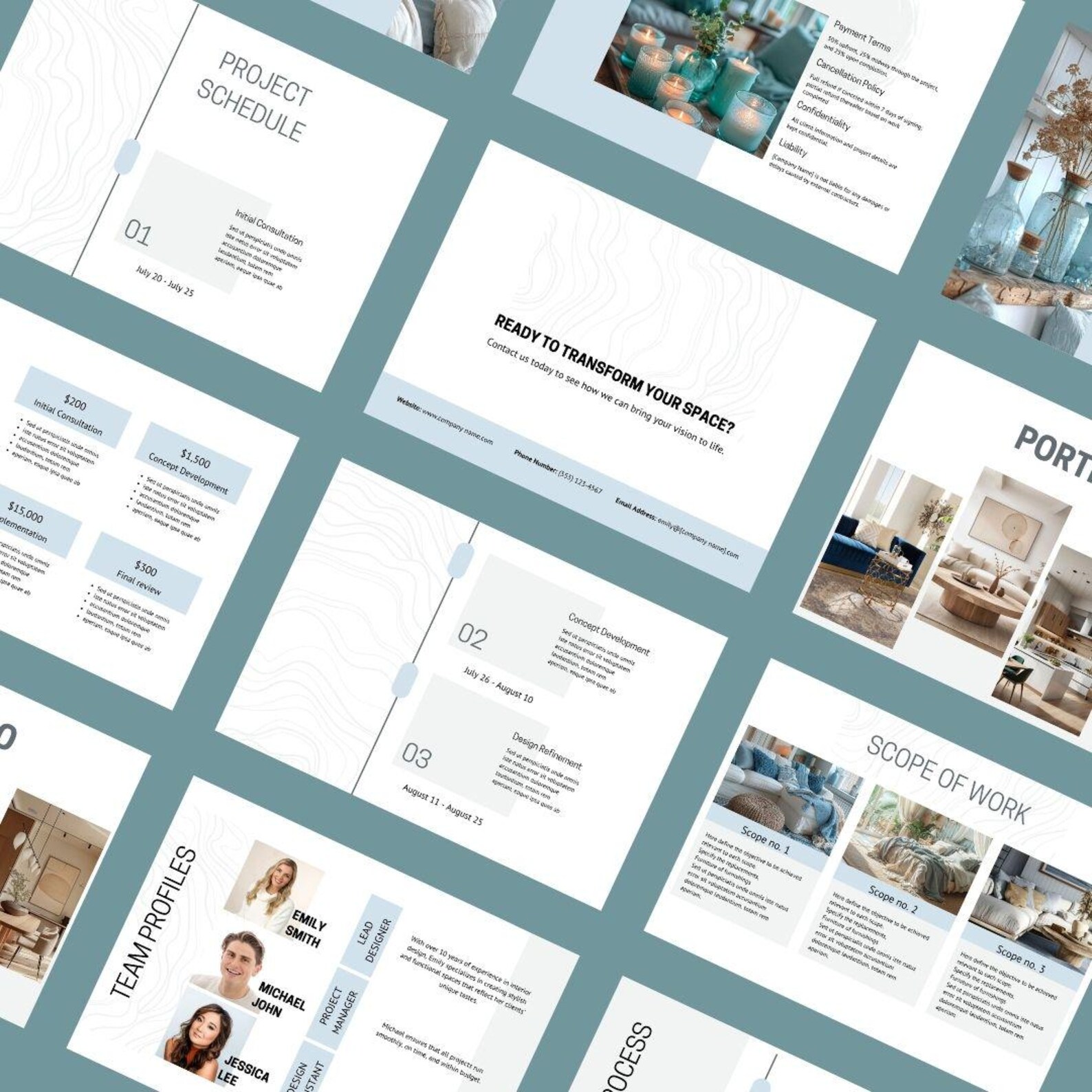 Interior Design Bundle, Investment Guide, Interior Design Proposal, FF ...