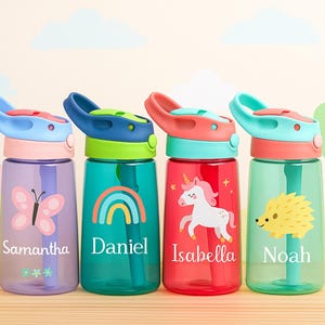 Personalized Kids Water Bottle Back to School Gift School Fun Water Bottle Custom Kids Name Cup Gift Easter Gifts Summer Camp Cup