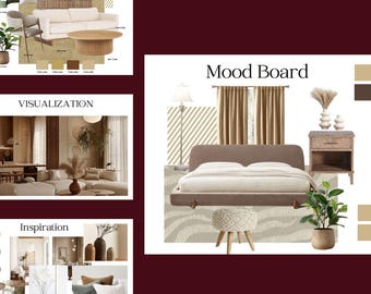 Interior Design Presentation | Interior Design Project Template | Client Presentation | Canva Template | Adobe Indesign Template