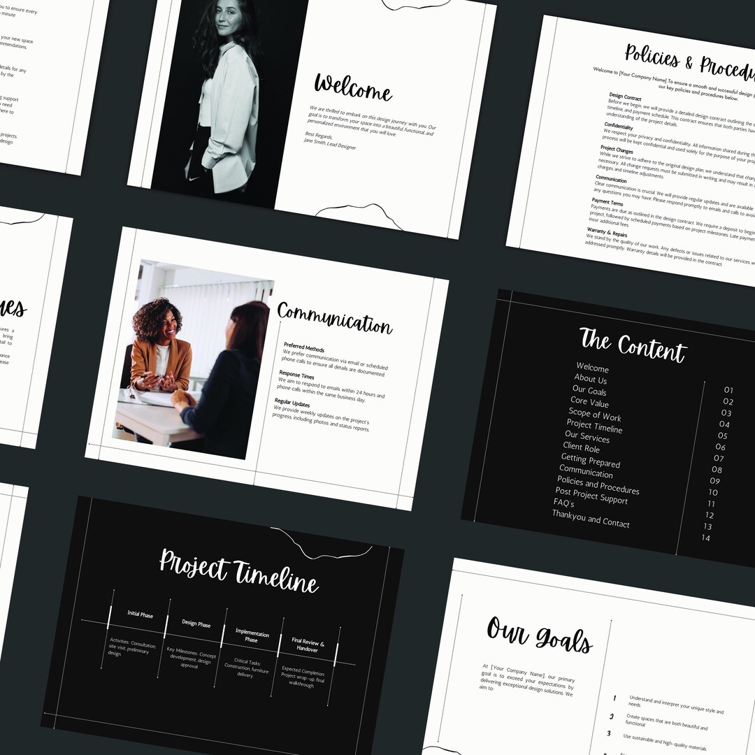 Interior Design Services and Pricing Guide, Editable Canva Template ...
