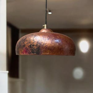Handmade Copper Pendant Light: Rustic Kitchen Island Lighting