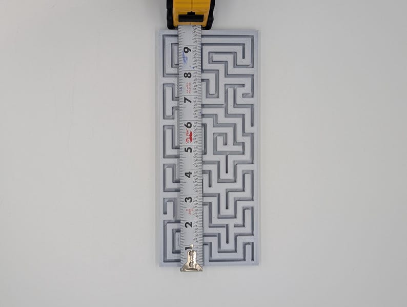 Labyrinth Wall Panel, 3D Printed Geometric Relief Art, Tall Rectangular ...