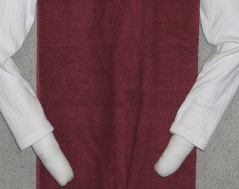 Burgundy Commuter Bib / Adult Bib with Horses Yoke
