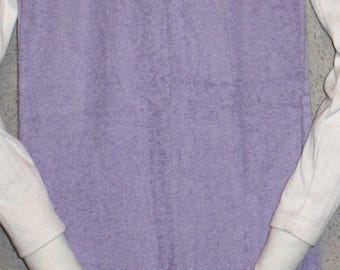 Lavender Commuter Bib w/Lavender & White Flowers on Lavender Background Yoke