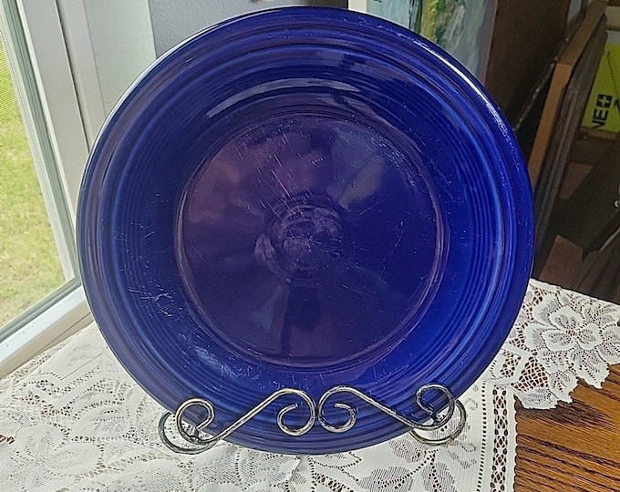 Fiesta Fiestaware Cobalt Blue Dinner Plate 10 1/2 Homer Laughlin P86 EUC USA
