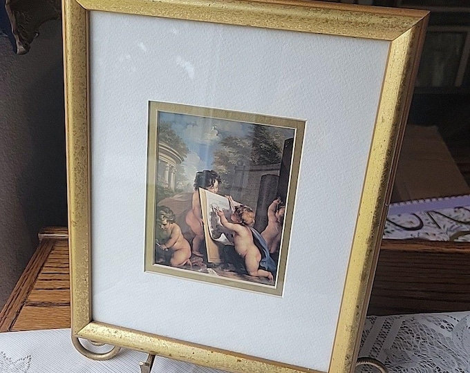 Matted Framed Art Print Angels/Cherubs Artist Angelica Kauffmann Allegory of ...