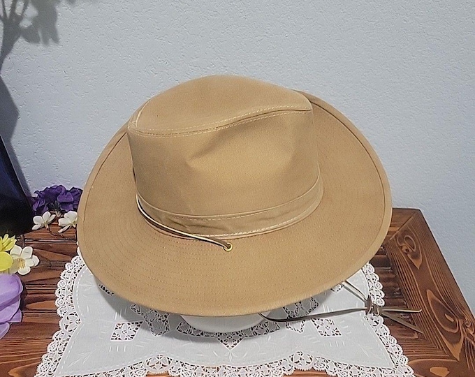 VTG Unisex Henschel Safari Hat HatQuarters USA Khaki Med. 21" Inner Circumferenc