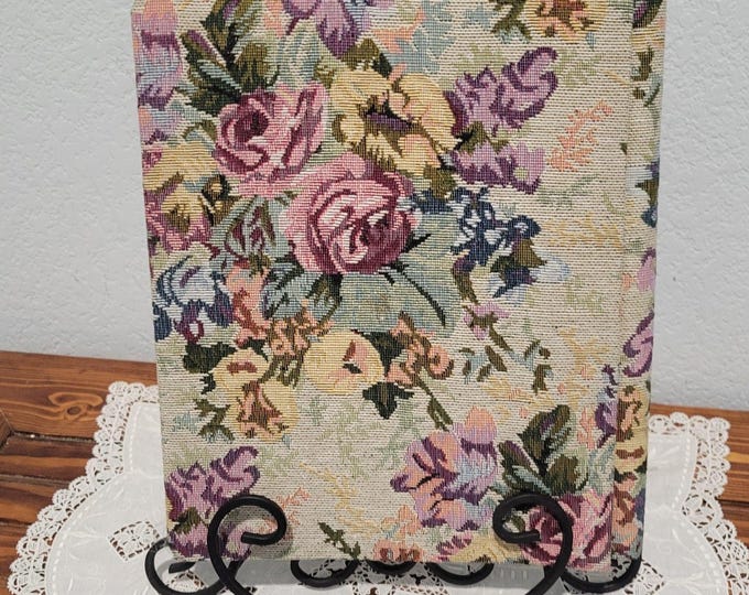 Junk Journal Base Photo Album Finished Tapestry cover 11 blank black pages 80s