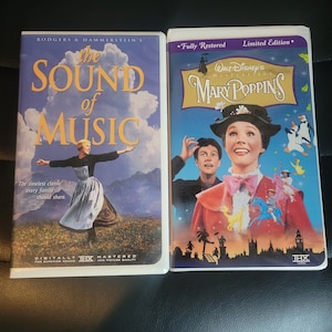 Julie Andrews set Of 2 musical VHS tapes &quot;The Sound Of Music and Mary Poppins&quot;