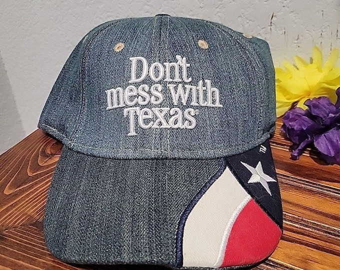 Dont Mess With Texas Hat Cap Strap Back Texas Flag Embroidered Slogan Unisex