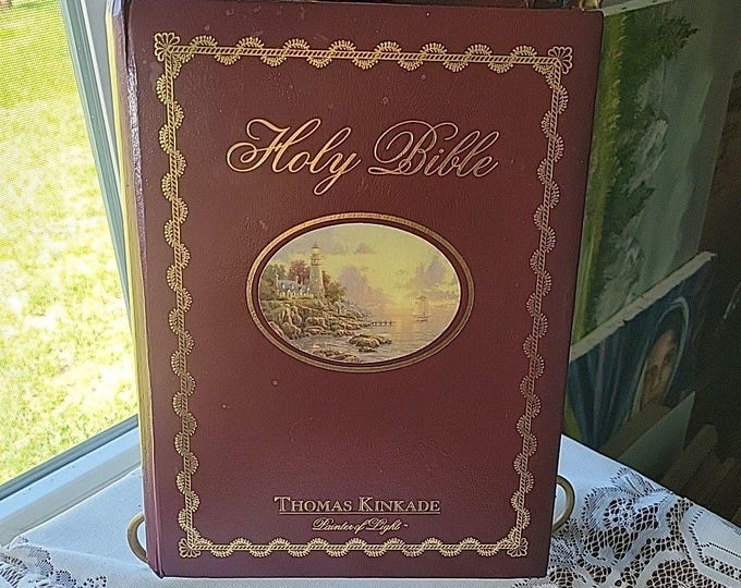 Holy Bible NKJV Thomas Kinkade Painter of Light Illustrated Family Book 2002