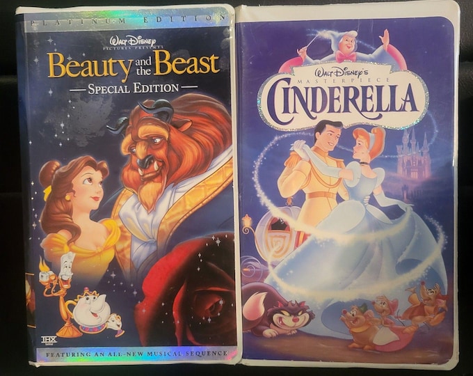 Beauty and the Beast Platinum Edition and Walt Disney Masterpiece Cinderlla VHS