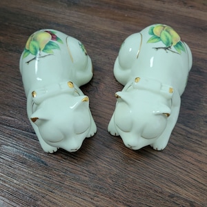 Formalities by Baum Bros Porcelain Sleeping Cat Figurine Set Of 2- Vintage