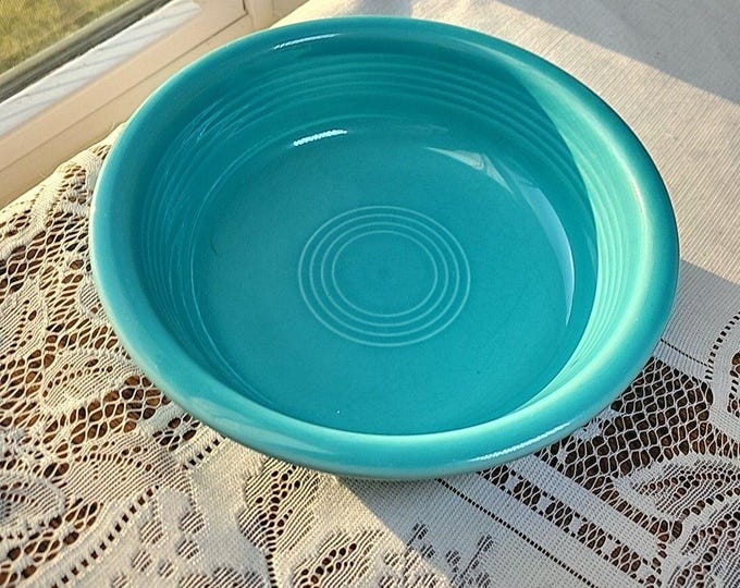 Fiestaware Homer Laughlin USA Turquoise Cereal Rimmed Bowl 7" Fiesta HLC Salad