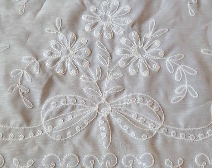 VTG Madeira Embroidered 66x104 Banquet Tablecloth 12 Placemats Table Runner set