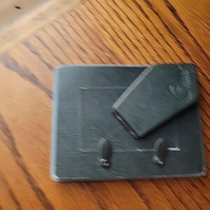 Vtg Beveled Venetian Style Etched Mirror Glass Picture Photo Frame 2x3" cottage image 6