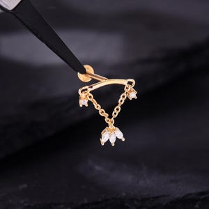 18G moissaniet-labret, sterlingzilveren oorbel met platte achterkant, tragus helix-knop