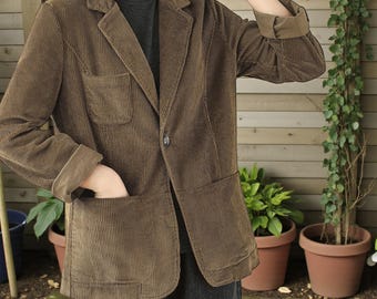 Corduroy Blazer Jacket: Elegant Cottage Style Women's Jacket