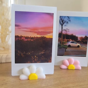 Floraler Polaroid-Fotoständer - 3D-gedruckter Halter für sofortige Fotos & Schreibtischdekorgeschenk