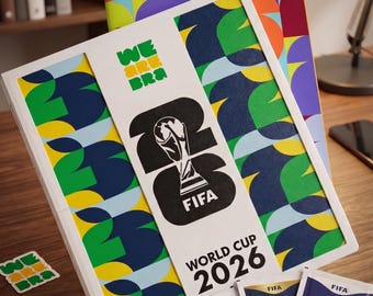 Étui de protection personnalisé pour album d'autocollants Coupe du monde 2026, pochette rigide pour album à couverture souple, présentoir de souvenirs de football football imprimés en 3D