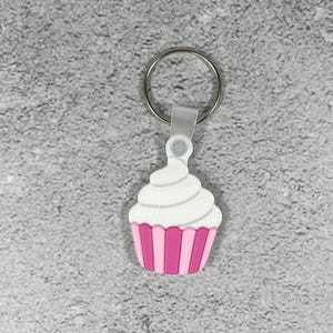 Cupcake NFC Keychain 3D printed | Bakery Tag Cute Pastry-Themed 3D Print NFC Tags