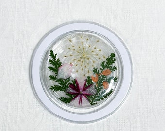 Supporto magnetico per telefono con fiori di ortensia e margherita, supporto per pianta di funghi secchi, accessori per supporto per telefono con kiwi pressato, supporto magnetico per Kindle