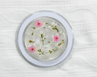 Real Flower Magnetic Phone Grip, Pressed Flower Baby&#39;s Breath Phone Grip, Four Leaf  Phone Grip Holder, Phone Accessories Kindle Magnet Grip
