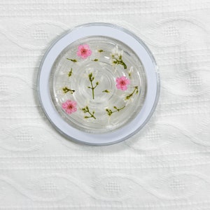 Real Flower Magnetic Phone Grip, Pressed Flower Baby&#39;s Breath Phone Grip, Four Leaf  Phone Grip Holder, Phone Accessories Kindle Magnet Grip