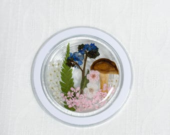 Real Hydrangea Daisy Flower Magnetic Phone Grip, Dried Mushroom Plant Grip,Pressed Kiwi Fruit Phone Holder Accessories, Kindle Magnet Grip