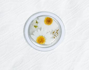 Real Daisy Flower Magnetic Phone Grip, Dried Mushroom Plant Grip,Pressed Strawberry Fruit Phone Holder, Phone Accessories Kindle Magnet Grip