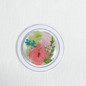 Real Hydrangea Daisy Flower Magnetic Phone Grip, Dried Mushroom Plant Grip,Pressed Kiwi Fruit Phone Holder Accessories, Kindle Magnet Grip