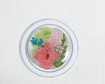 Real Hydrangea Daisy Flower Magnetic Phone Grip, Dried Mushroom Plant Grip,Pressed Kiwi Fruit Phone Holder Accessories, Kindle Magnet Grip