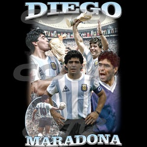 Maradona Design, Retro Vintage 90s Graphic Maradona T-Shirt Design, Maradona Argentina Tee, World cup, Soccer T-Shirt, Bootleg Sport Tee.