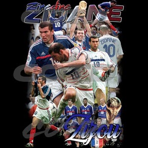 Zinedine Zidane T-Shirt Design PNG