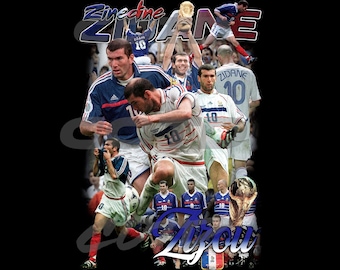 Zinedine Zidane T-shirtontwerp, png