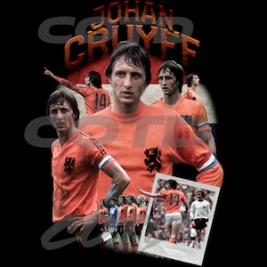 Johan cruyff T Shirt Design. PNG Digital. Lionel 10 Football Retro, 90s Vintage, Bootleg Tee. Instant Download, Soccer,Football