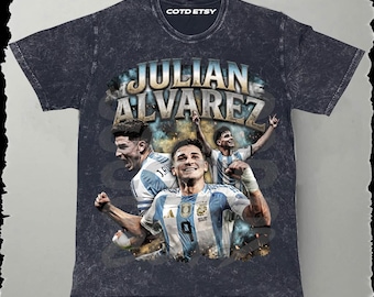 Julian Alvarez Bootleg T-Shirt PNG, 90s Soccer Graphic Tee Design (Digital Download)