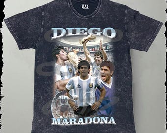Maradona 90s Graphic Tee: Argentina World Cup Soccer (Digital Download)