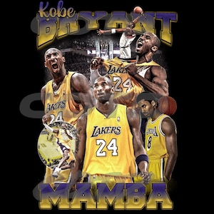 Kobe Bryant PNG High Quality | Los Angeles Lakers | Basketball Vintage Graphic Tee | Digital Download , bootleg tees design