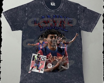 Lamine Yamal PNG: バルセロナ サッカーTシャツデザイン（デジタルダウンロード）
