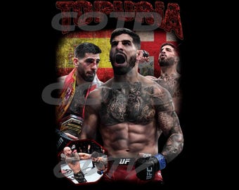 Ilia Topuria Tシャツ デザイン / DTF 転写プリント / Tシャツ昇華