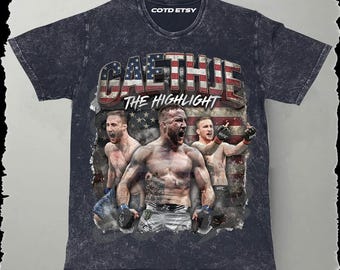 Justin Gaethje Vintage 90s Rap Tee PNG | UFC MMA Fighter Graphic Design (Digital Download)