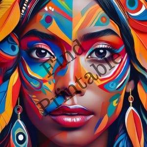 Unique Digital Illustrations--Multicultural Women Digital Art
