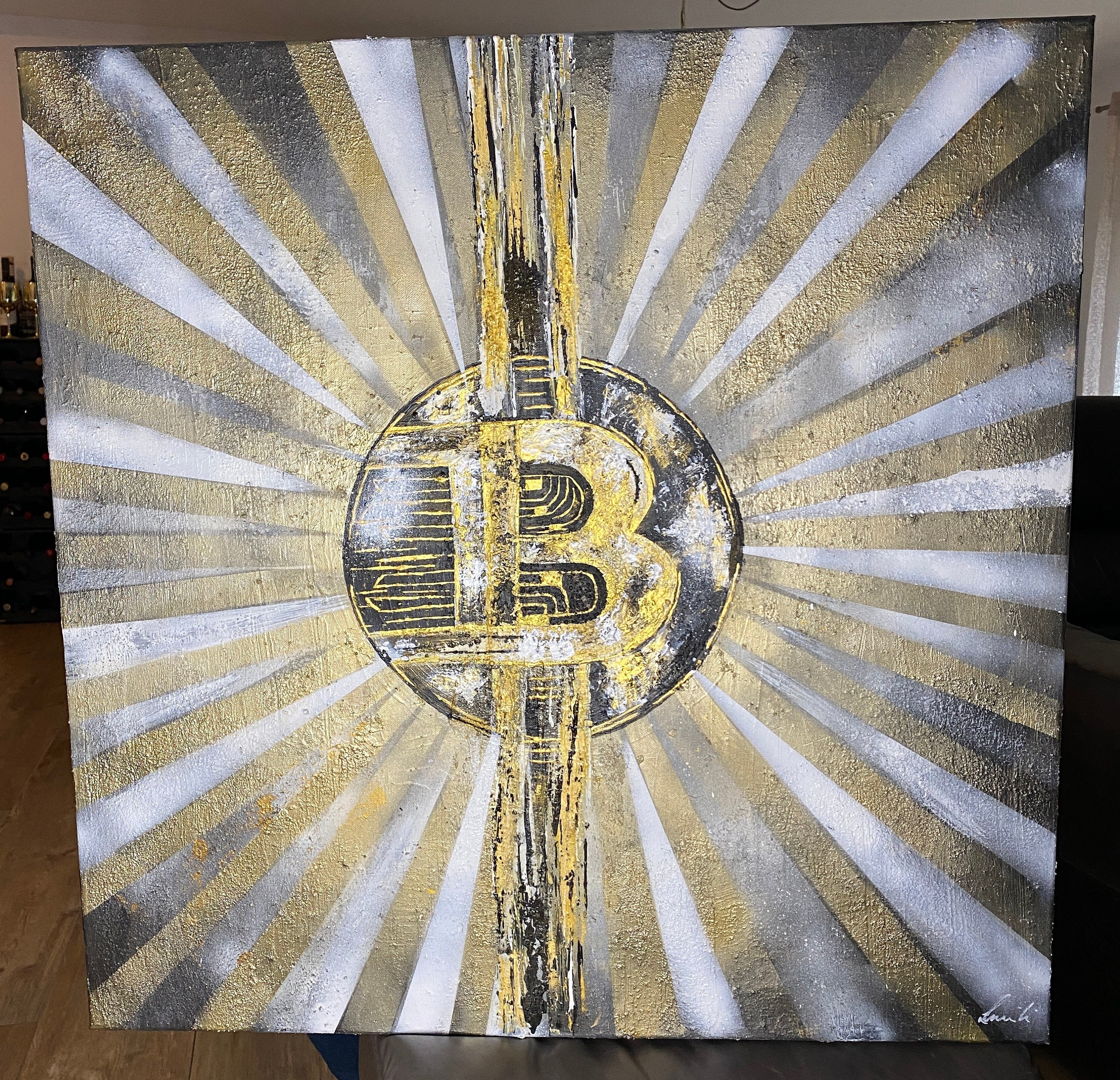 Bitcoin ART picture, painting, acrylic