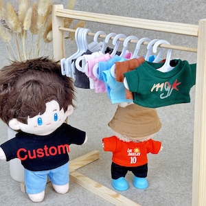 10/15/17/20cm Doll T-shirt, Custom Doll T-shirt, Stuffed Doll T-shirt for Fans, Doll T-shirt Outfits Decoration