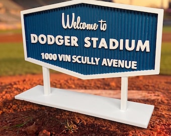 Mini "Welcome" Dodgers Sign