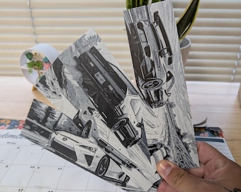 Iconic Car themed bookmarks