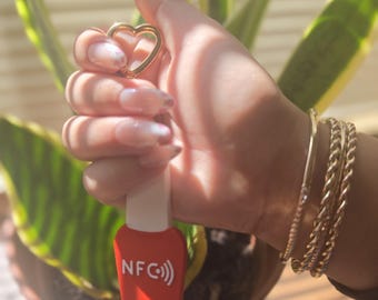 NFC Nail Polish Bottle Keychain