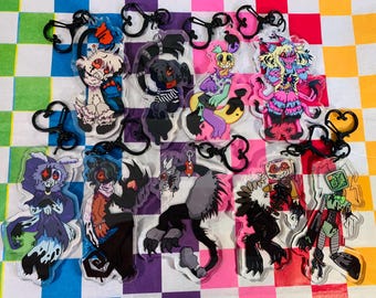Dandy’s world inspired twisted keychains!