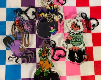 Dandy’s world inspired event twisted keychains!